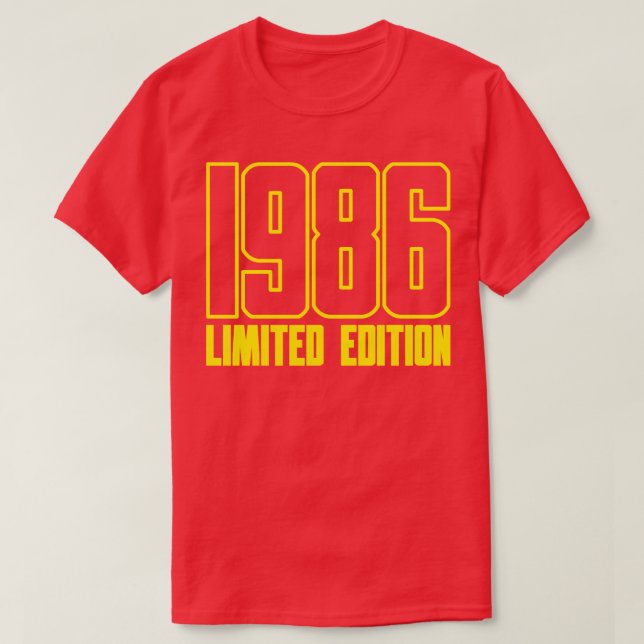 Camiseta Edição limitada de 1986 Presente de aniversário (Frente do Design)