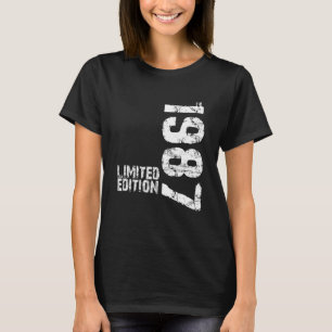 Camiseta Edição limitada de 1987 Birthday Vintage Retro_2