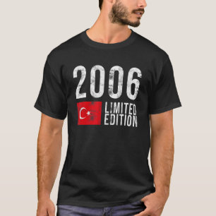 Camiseta Edição limitada de 2006 Turquia com bandeira Anive