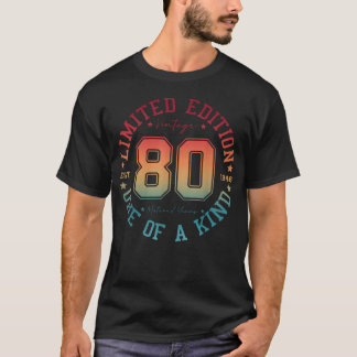 Camiseta Edição Limitada de 80 Anos de Idade Vintage 1946 8