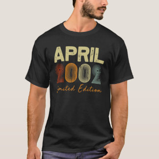 Camiseta Edição Limitada De Abril De 2002 Retro 19 Anos De 