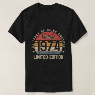 Camiseta Edição Limitada de Aniversário de 50 anos de 1974 