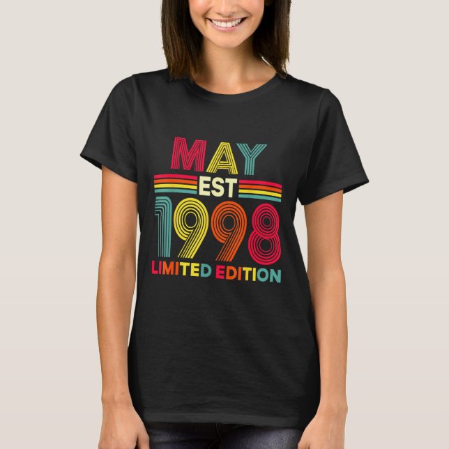 Camiseta edição limitada de aniversário de maio de 1998 com (Frente)