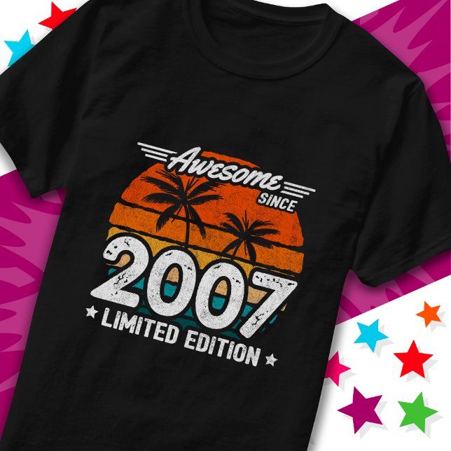 Camiseta Edição Limitada do Nascer 2007 Retro Incrível Desd (Criador carregado)