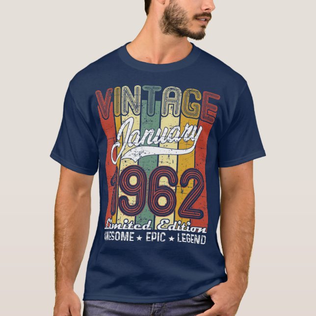 Camiseta Edição limitada Janeiro de 1962 59º presente de an (Frente)