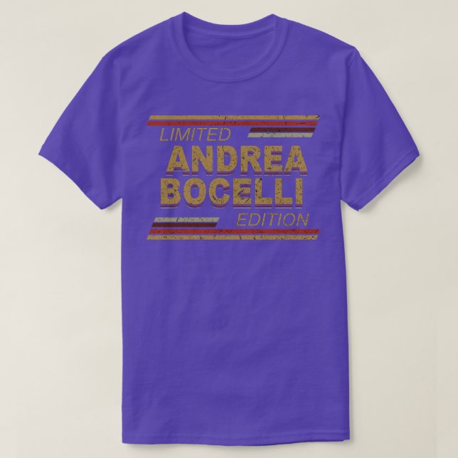 Camiseta Edição limitada Nome Bocelli Personalizado Anivers (Frente do Design)