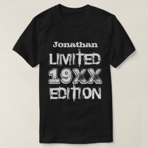 Camiseta Edição limitada qualquer ano A02C do aniversári