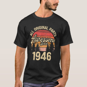 Camiseta Edição Limitada Vintage 1946 80º Nascido em 1946