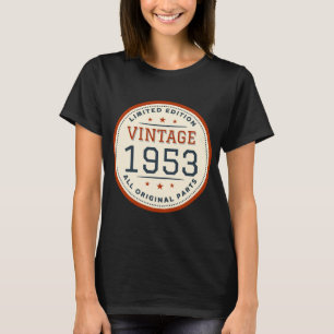 Camiseta Edição limitada Vintage 1953 Todas as peças origin