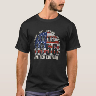 Camiseta Edição Limitada Vintage 1956 Presentes de 69 Anos