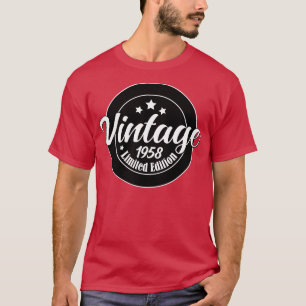Camiseta Edição limitada Vintage 1958 aniversário 65.