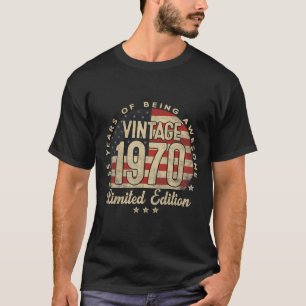Camiseta Edição Limitada Vintage 1970 Presentes de 55 anos