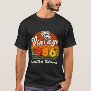 Camiseta Edição Limitada Vintage 1986 40 Anos Aniversário P