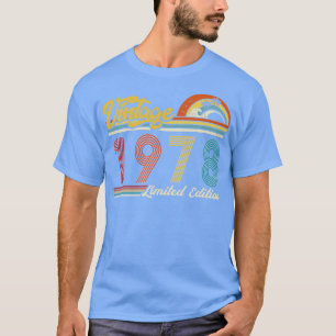Camiseta Edição Limitada Vintage Aniversário 1978 Vintage 1