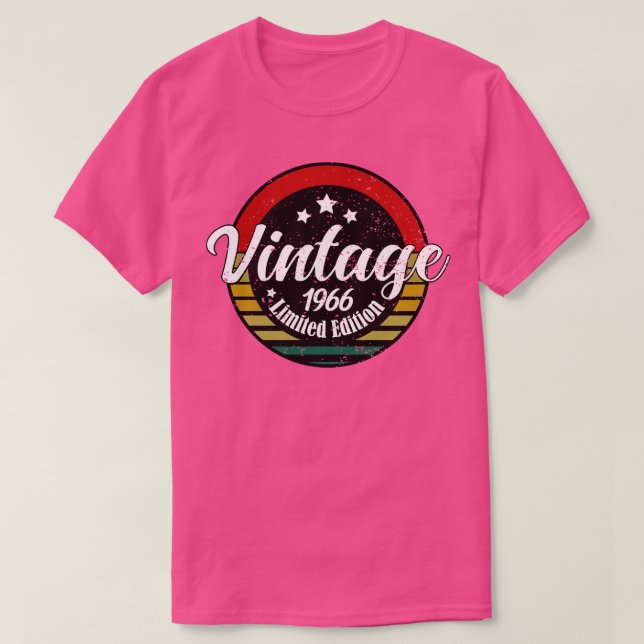 Camiseta Edição limitada Vintage, aniversário de 1966, 57ru (Frente do Design)
