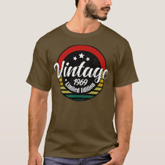 Camiseta Edição limitada Vintage, aniversário de 1969, 54ru