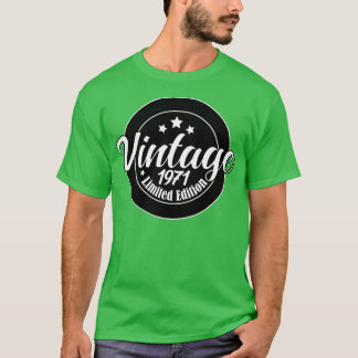 Camiseta Edição limitada Vintage, aniversário de 1971, 52ru