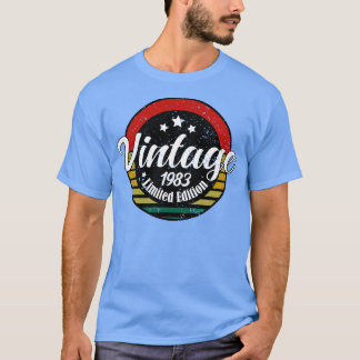 Camiseta Edição limitada Vintage aniversário de 1983 40th B