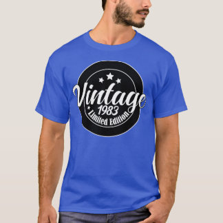 Camiseta Edição limitada Vintage aniversário de 1983 40th B