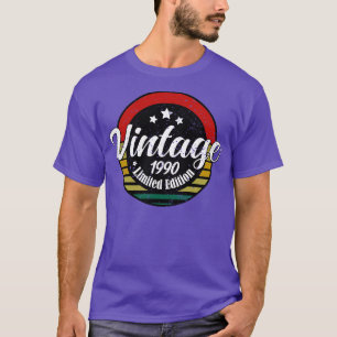 Camiseta Edição limitada Vintage aniversário de 1990 33º an