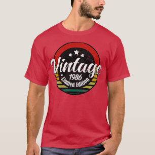 Camiseta Edição limitada Vintage, aniversário de 37 anos, a