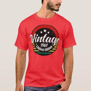 Camiseta Edição limitada Vintage, aniversário de 62 anos, a