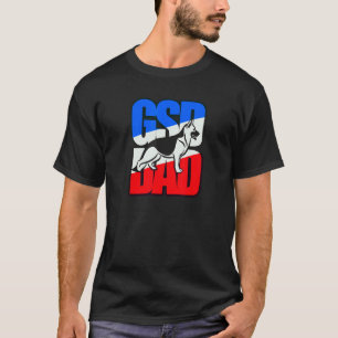 Camiseta Edição Patriótica EUA Pastor Alemão Masculino Pai