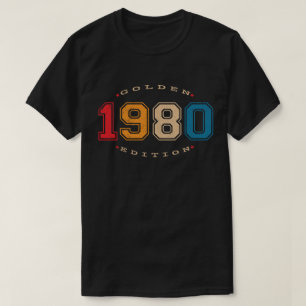 Camiseta Edição Retro Dourada de 1980