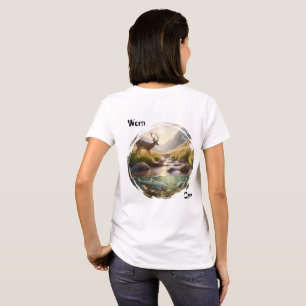 Camiseta Edição Worn Calm Mountain Creek Scene
