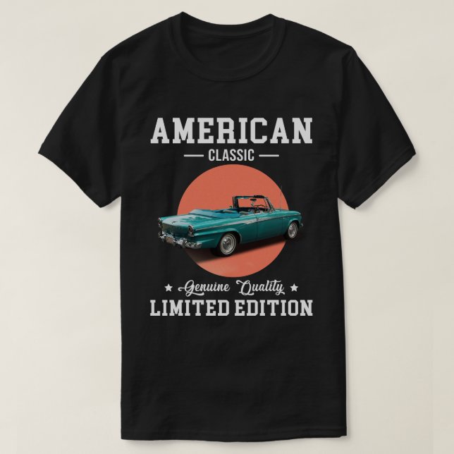 Camiseta edições de qualidade limitada clássicas americanas (Frente do Design)