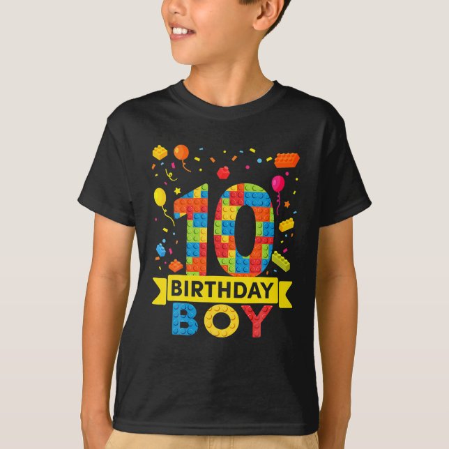 Camiseta Edifício de 10 anos Blocos 10º Aniversário (Frente)
