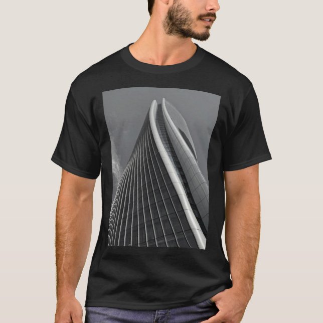Camiseta Edifício de escritórios arranha-céu urbano de arqu (Frente)