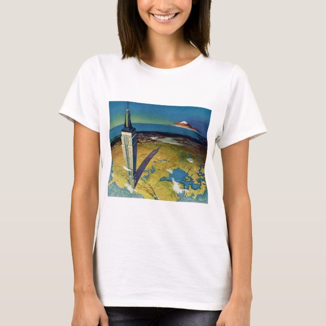Camiseta Edifício de Estado do Império Nova Iorque viagens  (Frente)
