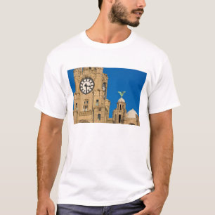 Camiseta Edifício Liver, Liverpool, Merseyside, Inglaterra
