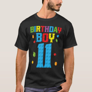 Camiseta Edifício Master Builder 11 Birthday Boy 11 Anos