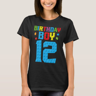 Camiseta Edifício Master Builder 12 Birthday Boy 12 Anos