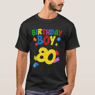 Camiseta Edifício Master Builder 80 Birthday Boy 80 Year