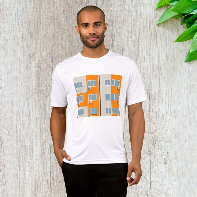 Camiseta Edifício moderno de apartamentos com ar condiciona (Criador carregado)