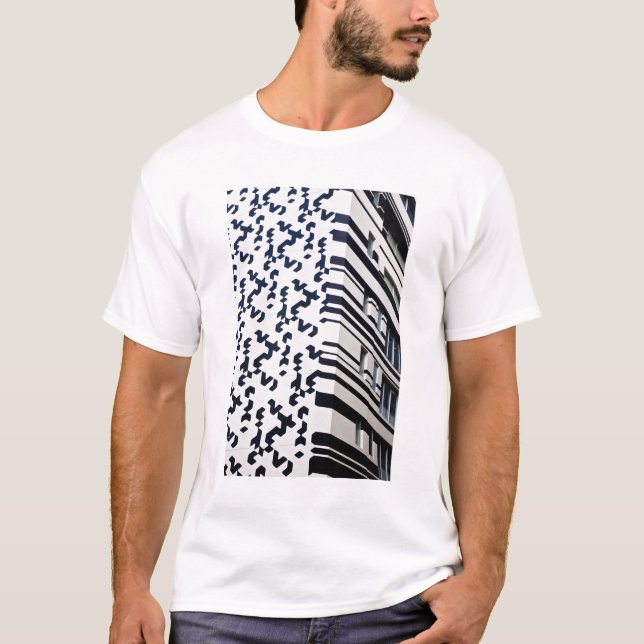 Camiseta Edifício moderno preto e branco em Hong Kong (Frente)