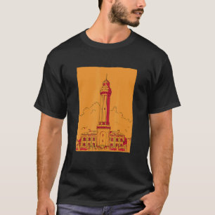 Camiseta Edifício Torre de Estilo Antigo