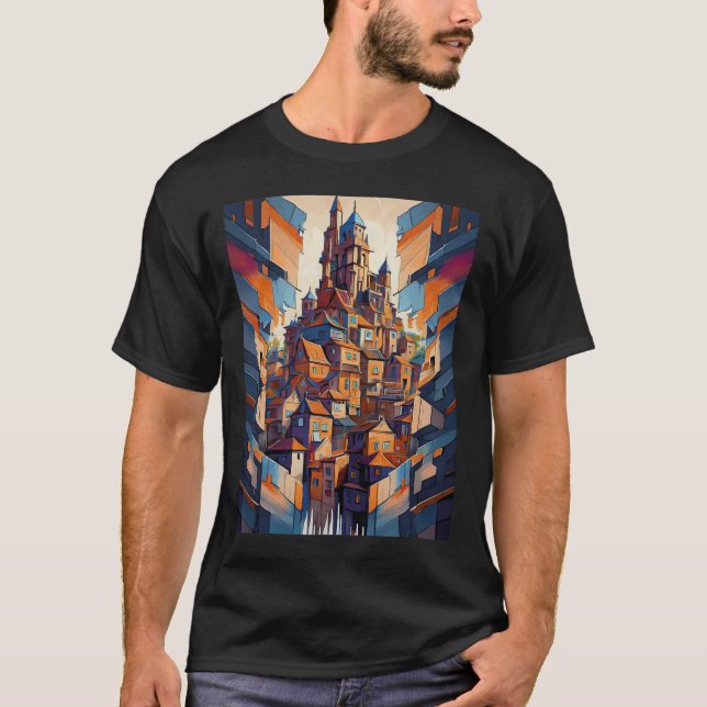 Camiseta Edifícios Coloridos (Frente)