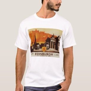 Camiseta Edimburgo pelo poster do trilho de LNER