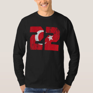 Camiseta Edirne 22 Membro Turquia Flag Idea