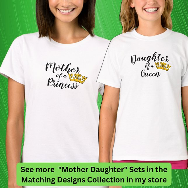 Camiseta Edit Text - Mother of a Princess Matching Mom Girl (Criador carregado)