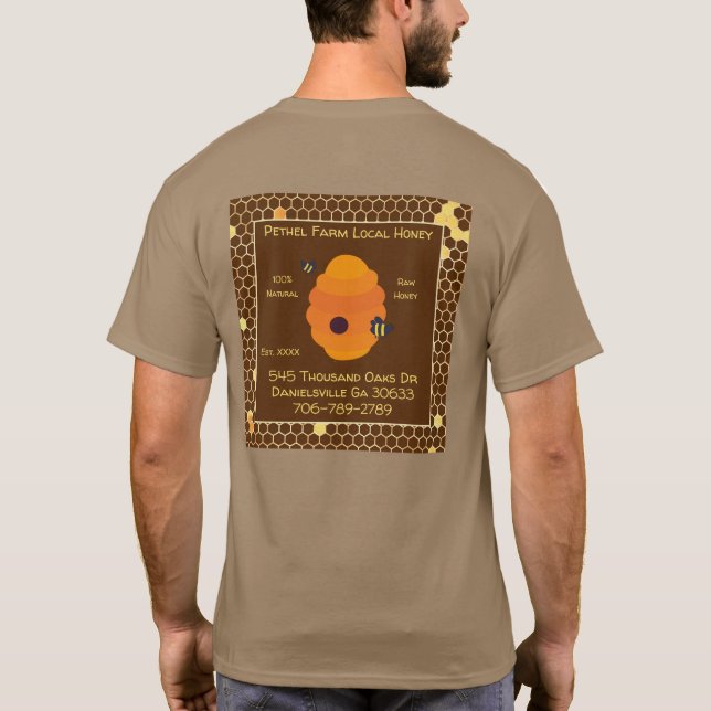 Camiseta Editada de Mel Local da Fazenda Pethel (Verso)