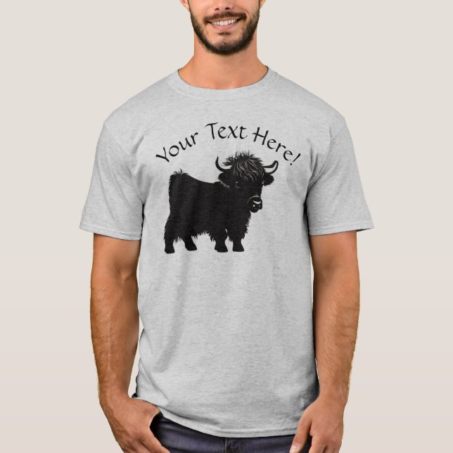 Camiseta Editar o texto Bovinos de Vaca Superterrestre (Frente)