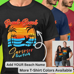 Camiseta Editar Todo O Texto - Adicionar O Nome Da Praia -