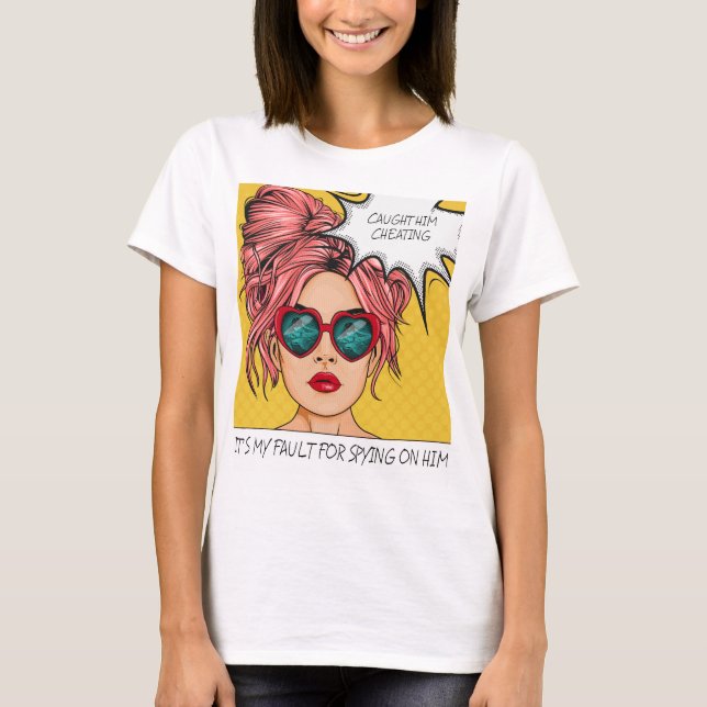 Camiseta Editável O Capturou Traindo Pop Art (Frente)