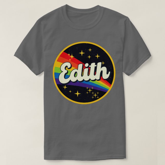 Camiseta Edith Rainbow No Space Vintage Style (Frente do Design)