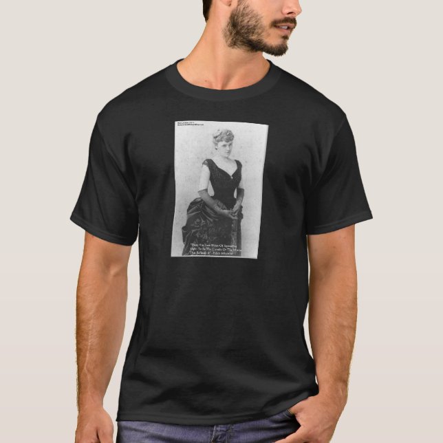Camiseta Edith Wharton - "Espalhando luz" - Ofertas e Placa (Frente)